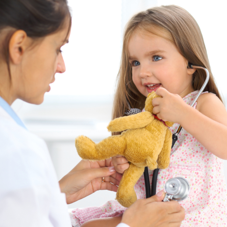 Child with Teddy Bear with Doctor