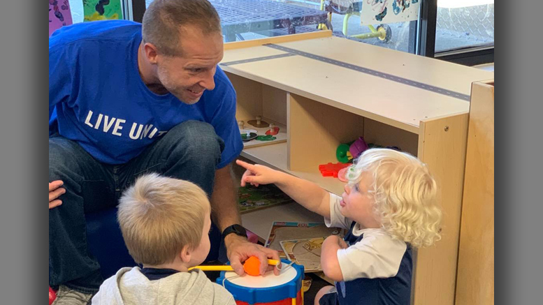 Muncie Power Products employee Ben Gillum volunteered at United Day Care Center as part of Heart of Indiana United Way's 2022 Day of Action